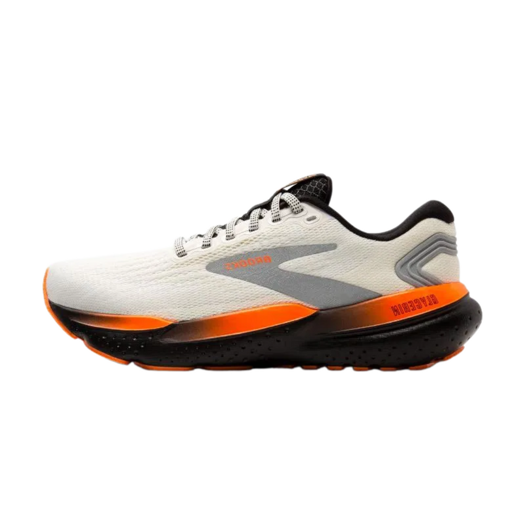 Brooks Men Glycerin 21 Shoe - Ecru / Orange / Black - The Marathon Shop 
