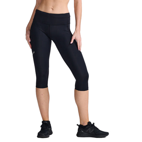 2XU Women Aero Mid-Rise Comp 3/4 Tights - The Marathon Shop 