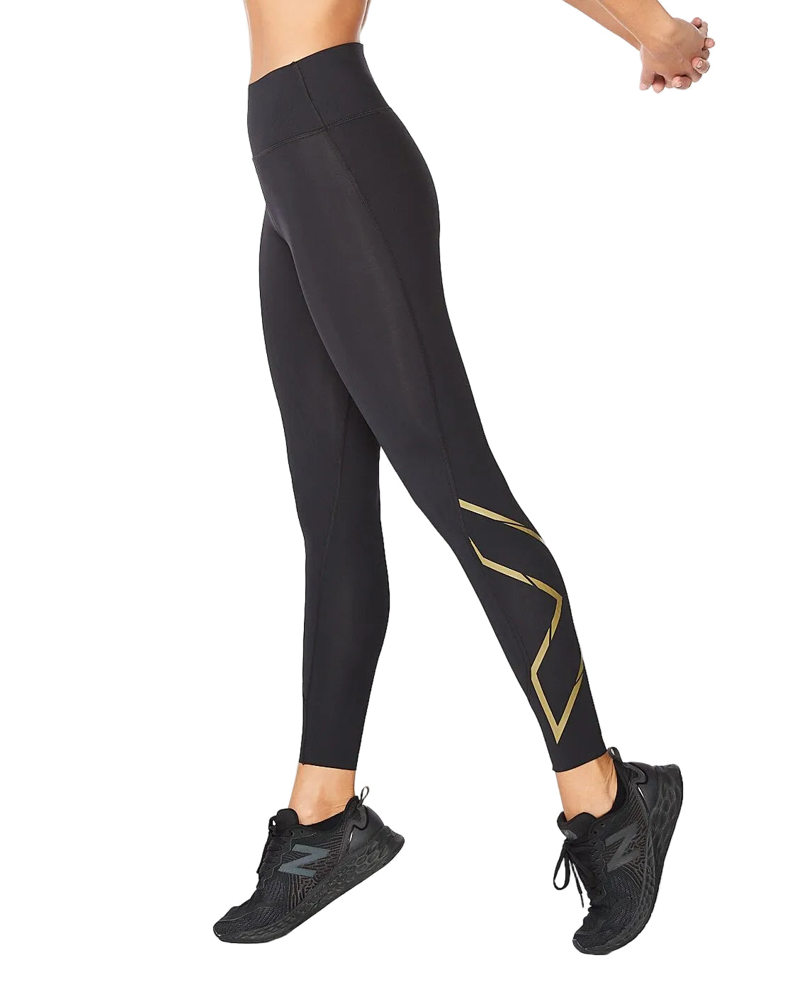 Collant Compressione 2XU Run Dash - Media Alta, Tasca, Riflettenti, Traspiranti - Foto 3
