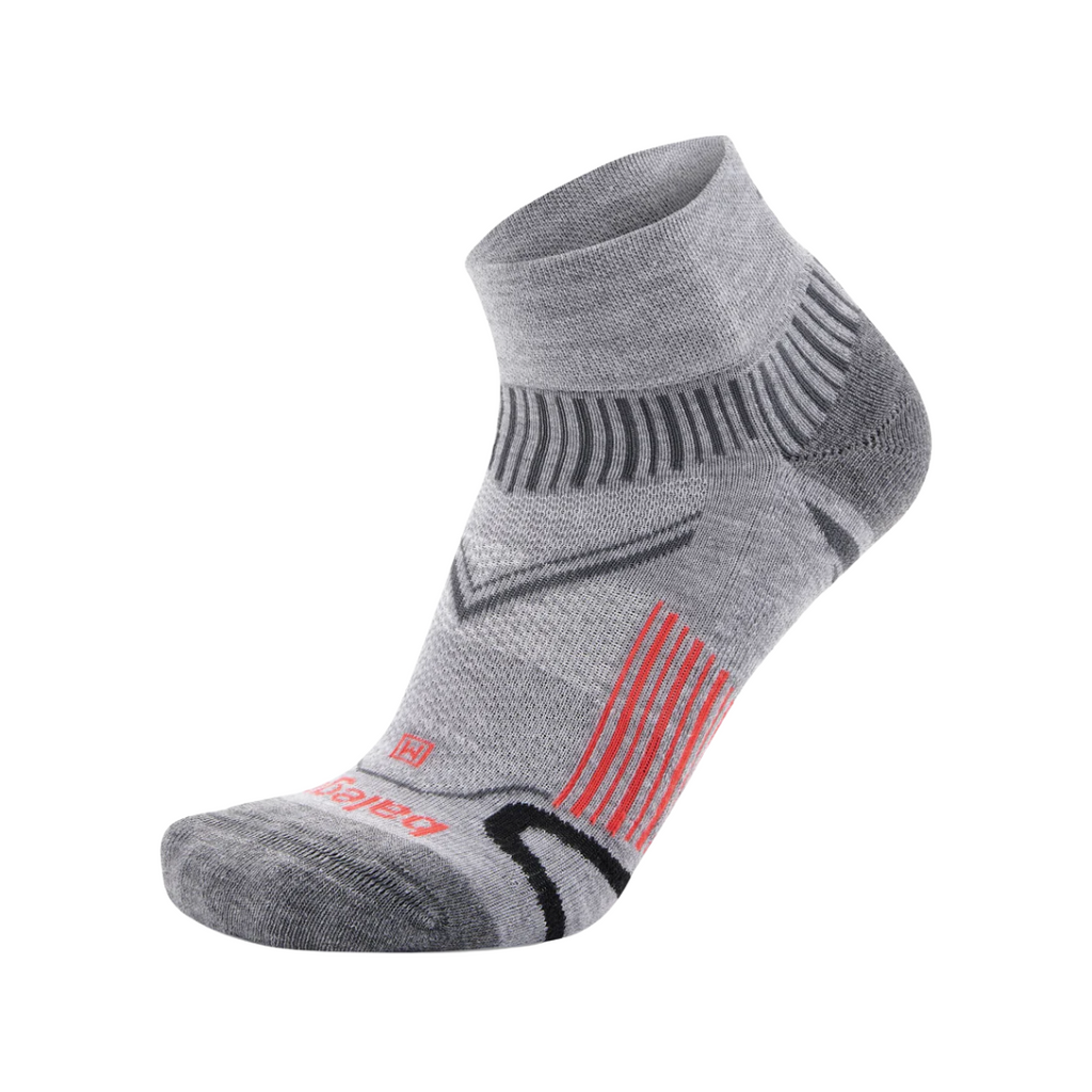 Balega Men Enduro V-Tech Quarter Sock MidGrey - The Marathon Shop 