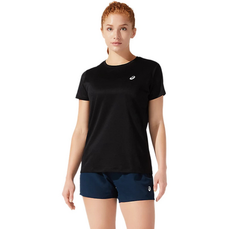 Asics Women Silver Short Sleeve Top - The Marathon Shop 