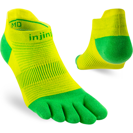 Injinji Run Lightweight No-Show Coolmax Socks Clover - The Marathon Shop 