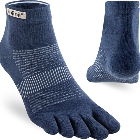 Injinji Run Original Weight Min-Crew Coolmax Socks Navy - The Marathon Shop 
