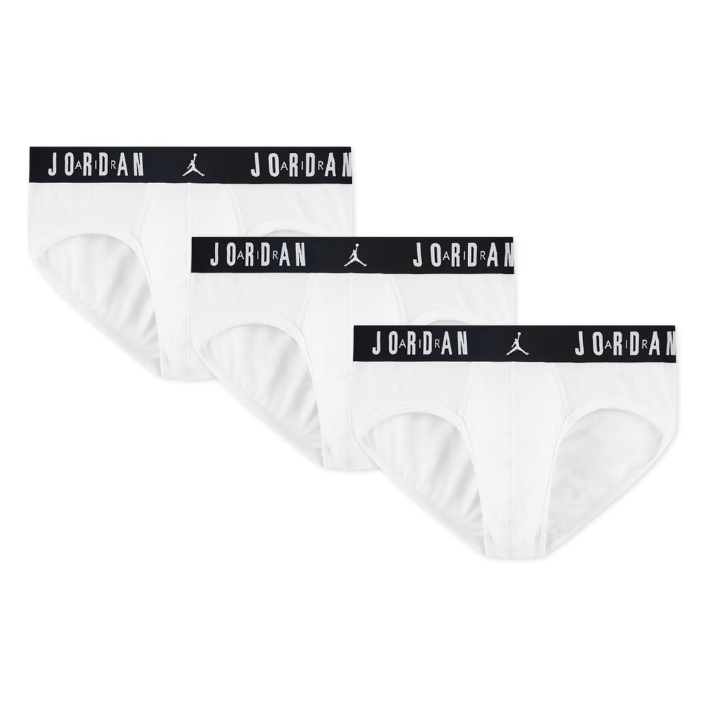 Jordan Men Flight Cotton 3-Pack Brief White - The Marathon Shop 