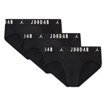 Jordan Men Flight Cotton 3-Pack Brief Black - The Marathon Shop 