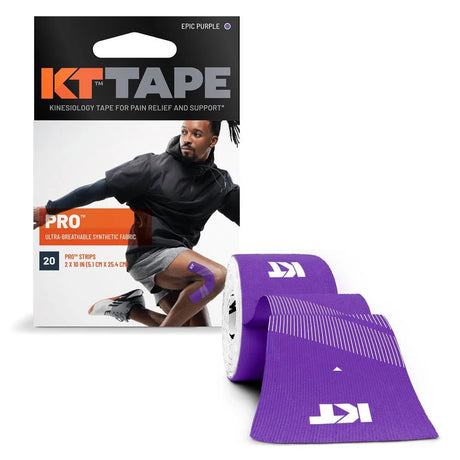 KT Tape Pro Precut 10 in Strips (20 pcs) - Epic Purple - The Marathon Shop 
