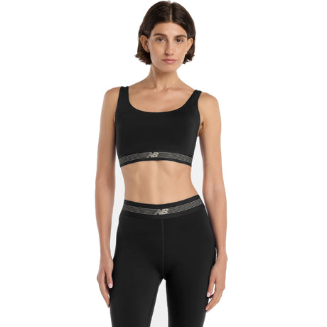New Balance Women AC Train Sports Bra Black - The Marathon Shop 