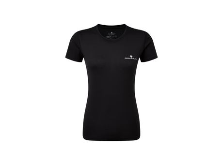 Ronhill Women Core Short Sleeve Black/Bright White - The Marathon Shop 