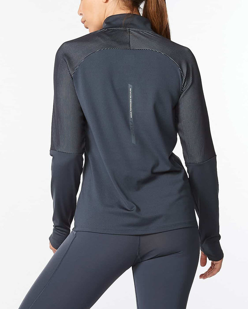 2xu Malaysia Womens Light Speed 1/2 Zip India Ink Reflective Back