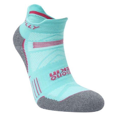 Hilly Women Supreme Socklet Sock Aqua/grey - The Marathon Shop 