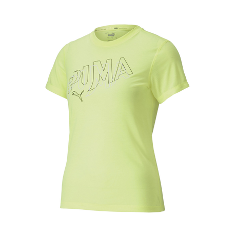 Puma Women Branded Short Sleeve Frizzy Yellow - The Marathon Shop 
