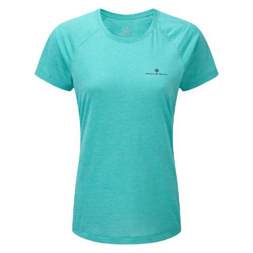 Ron Hill Wmn's Momentum S/S Tee Peacock Marl Apparel - Women Ronhill 