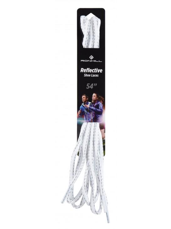 Ronhill Reflective Shoe Laces - 54 White Accessories Ronhill 